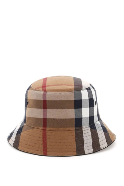 Shop Burberry Canvas Check Bucket Hat In Multicolor