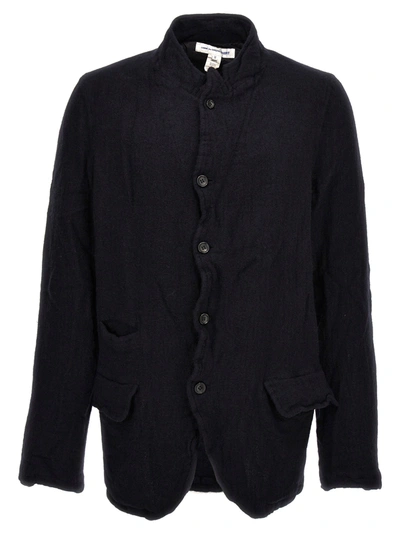 Shop Comme Des Garçons Shirt Wool Jacket Jackets Blue