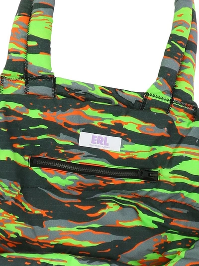 Shop Erl "camouflage" Tote Bag In Green