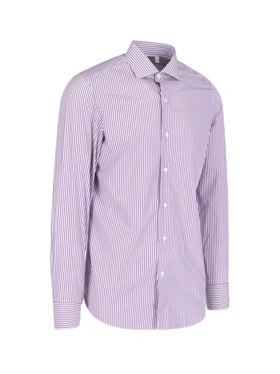Shop Finamore Shirts In Violet
