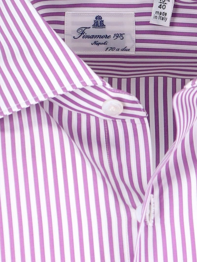 Shop Finamore Shirts In Violet