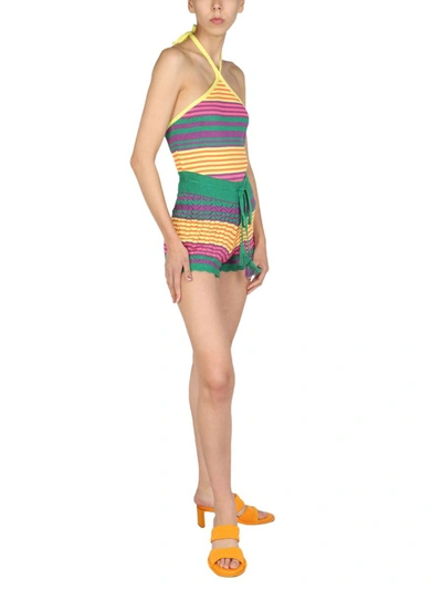 Shop Gallo 1927 Stripe Pattern Shorts In Multicolour