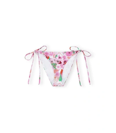 Shop Ganni Pink Floral Bikini Bottom