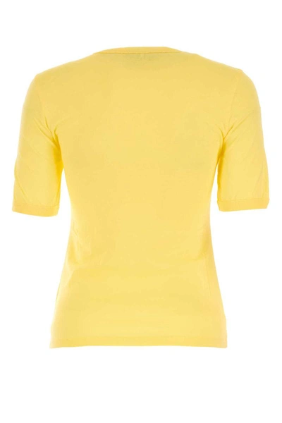 Shop Ganni T-shirt In Yellow