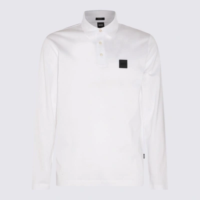 Shop Hugo Boss White Cotton Polo Shirt