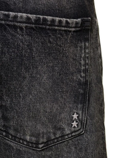 Shop Icon Denim 'kanye' Black Five-pocket Jeans With Logo Patch In Cotton Denim Man In Grey