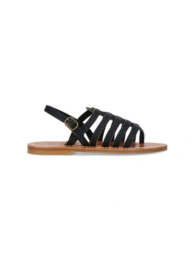 Shop Kjacques K Jacques St Tropez Sandals In Black