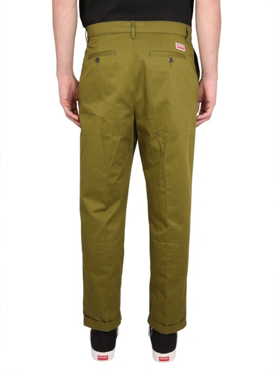 Shop Kenzo Classic Fit Pants In Brown
