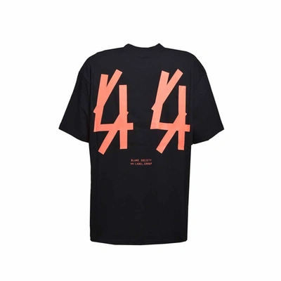 Shop M44 Label Group Black Jersey T-shirt With Back Print 44 Label Group