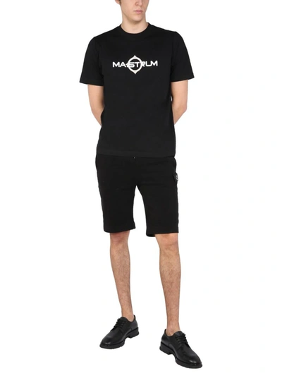 Shop Ma.strum Sweatshirt Bermuda In Black