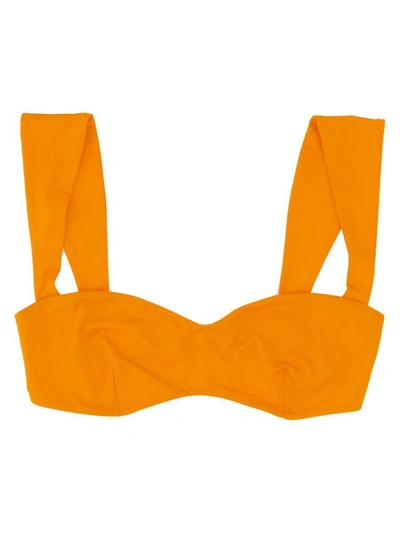 Shop Magda Butrym Retro Bustier Swim Top In Orange