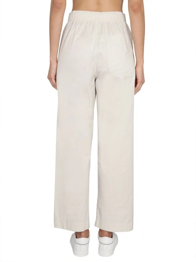 Shop Margaret Howell Pants With Maxi Drawstring In Beige