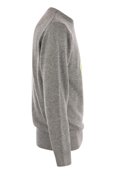 Shop Mc2 Saint Barth Cortina Wool And Cashmere Blend Jumper In Grey
