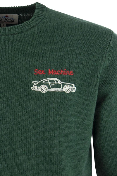 Shop Mc2 Saint Barth Sex Machine Jumper In Wool And Cashmere Blend In Green