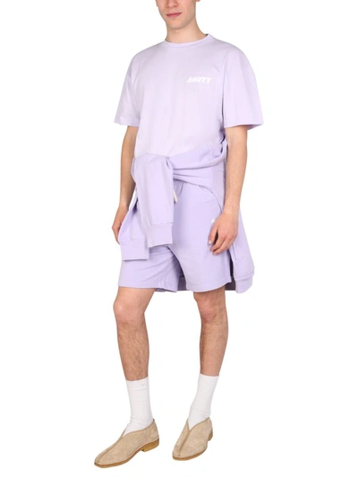 Shop Mouty Logo Embroidery Bermuda In Lilac