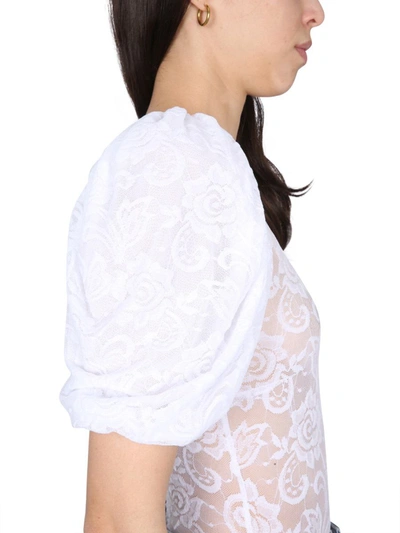Shop Msgm Lace Body. In White