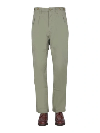 Shop Nigel Cabourn Oversize Fit Trousers In Military Green