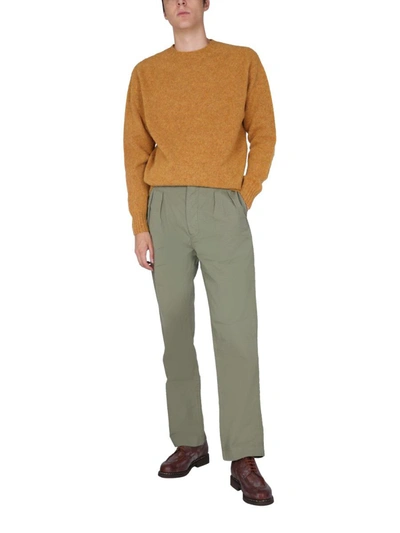 Shop Nigel Cabourn Oversize Fit Trousers In Military Green