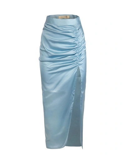 Shop Nineminutes Skirt In Blues And Greens