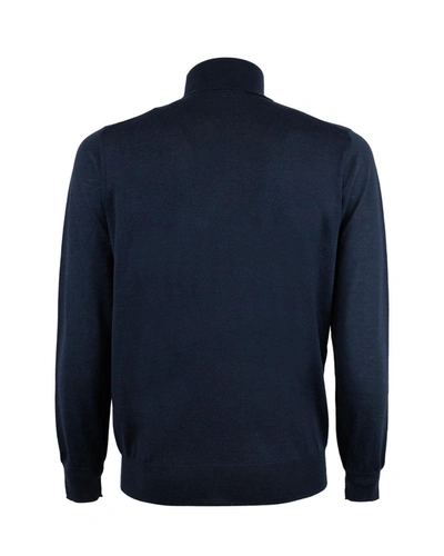 Shop Paolo Pecora Sweater In Blues And Greens