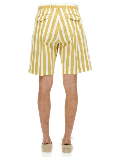 Shop Paul Smith "deckchair Stripe" Bermuda In Yellow