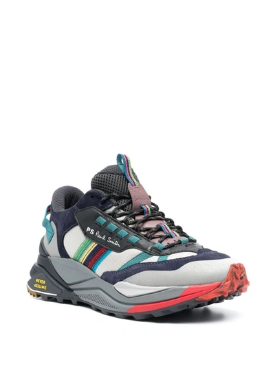 Shop Paul Smith Panelled Sneakers In Grey