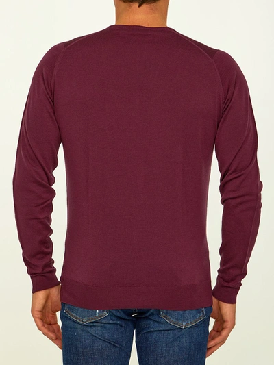 Shop John Smedley Plum-colored Merino Jumper In Purple