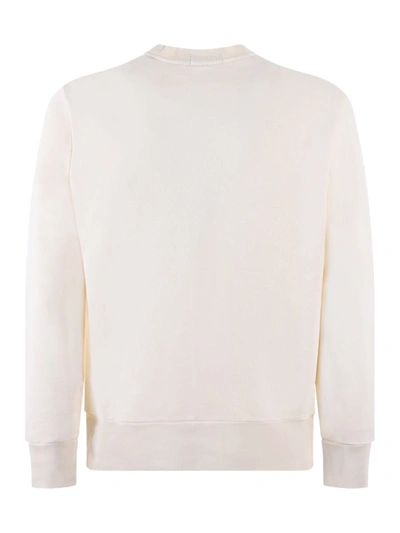 Shop Polo Ralph Lauren Sweatshirt In Ivory