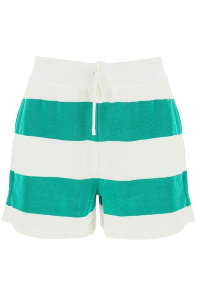 Shop Polo Ralph Lauren Striped Terry Shorts In Multicolor