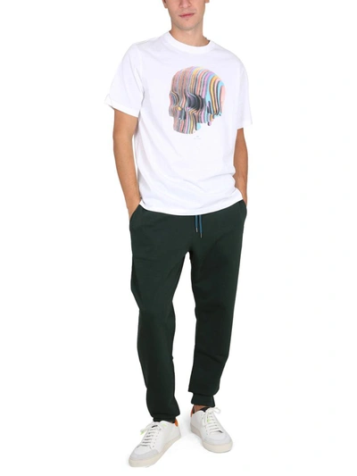 Shop Ps By Paul Smith Ps Paul Smith Jogging Pants With "multicolor Zebra" Patch In Green