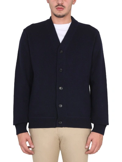 Shop Ps By Paul Smith Ps Paul Smith V-neck Cardigan In Blue
