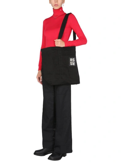 Raf Simons Roll-neck Jersey Top In Red