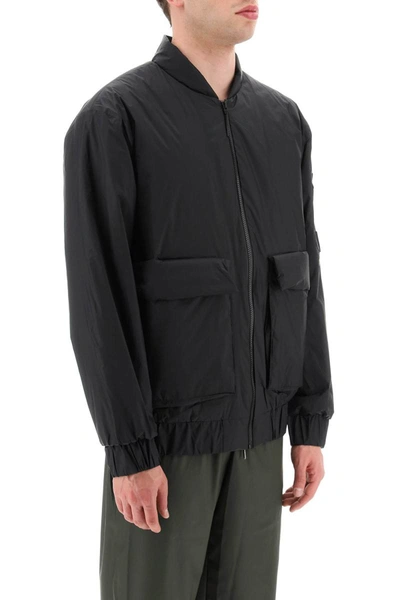 Shop Rains Fuse Bomber Jacket In Black