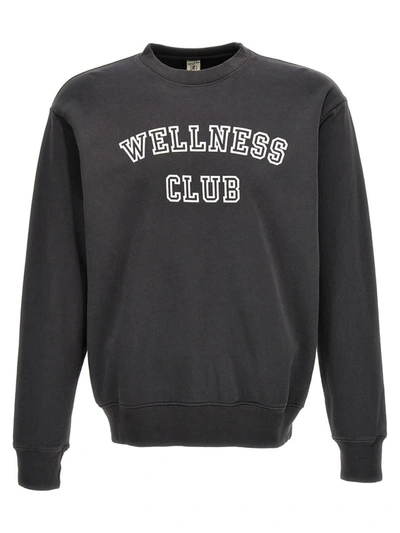 Shop Sporty And Rich Sporty & Rich 'wellness Club' Sweatshirt In Black