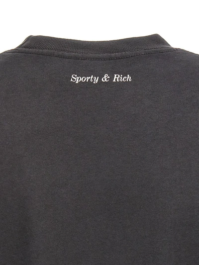 Shop Sporty And Rich Sporty & Rich 'wellness Club' Sweatshirt In Black