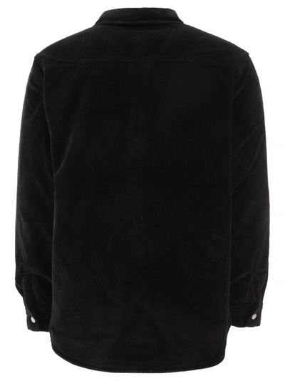 Shop Stussy Stüssy "cord Quilted" Overshirt In Black