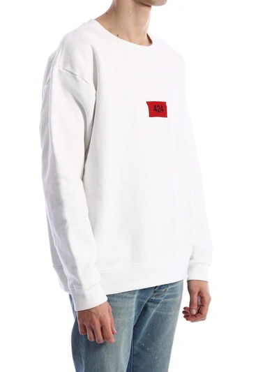 424 Sweatshirt Logo White In White