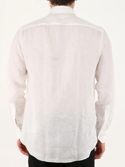 Shop Salvatore Piccolo White Linen Shirt