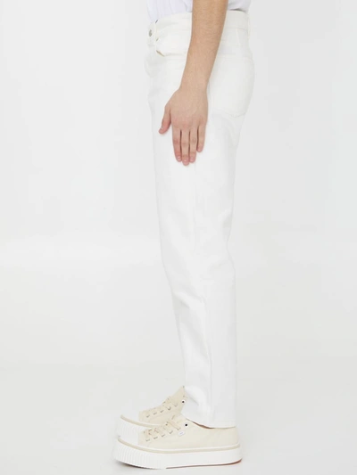 Shop Ami Alexandre Mattiussi White Twill Jeans