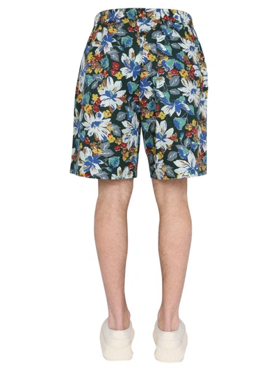 Ymc You Must Create Ymc Bermuda With Floral Print In Multicolour