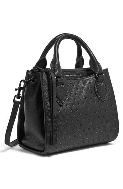 Shop Aimee Kestenberg Classified Mini Satchel Bag In Black W/ Shiny Black Studs