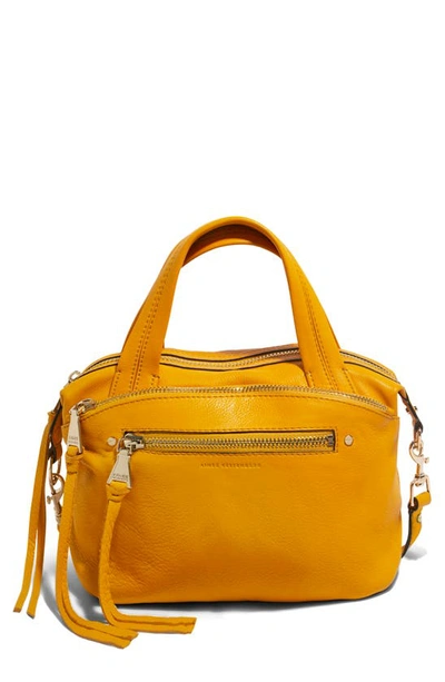 Shop Aimee Kestenberg Night Is Young Faux Leather Satchel Bag In Golden Root