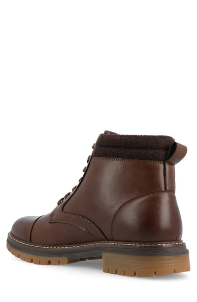 Shop Vance Co. Vance Co Fegan Cap Toe Boot In Brown