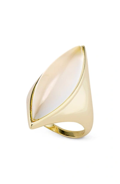 Shop House Of Frosted Chalcedony Future Ring In Gold