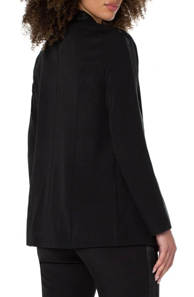 Liverpool Los Angeles Embellished Boyfriend Blazer In Black