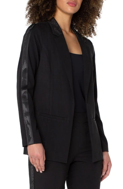 Liverpool Los Angeles Embellished Boyfriend Blazer In Black