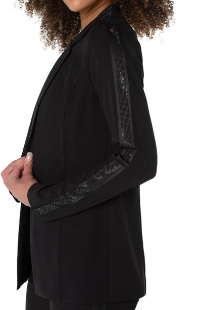 Liverpool Los Angeles Embellished Boyfriend Blazer In Black