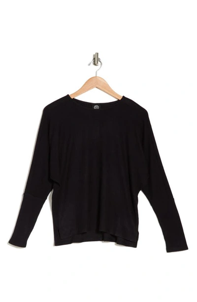 Shop Bobeau Dolman Long Sleeve Ribbed T-shirt In Black