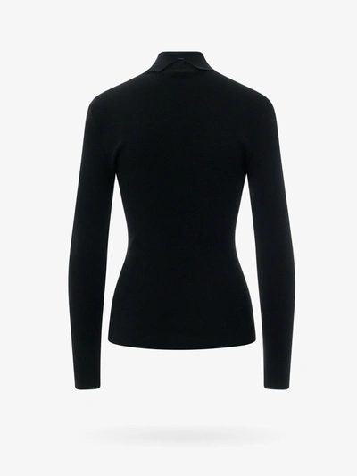 Shop Burberry Woman Sweater Woman Black Knitwear