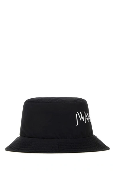 Shop Jw Anderson Unisex Black Nylon Blend Bucket Hat